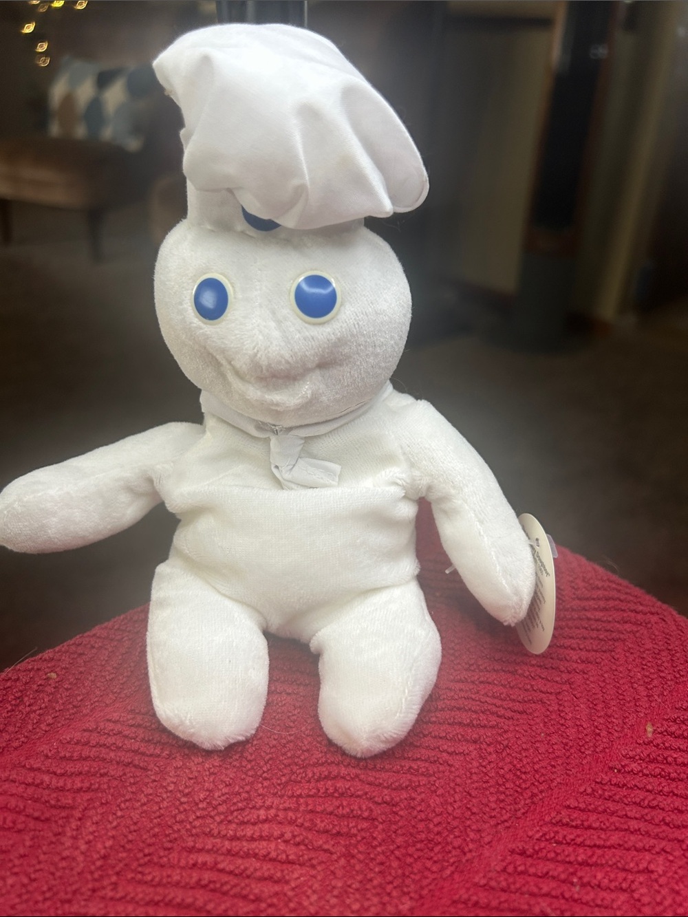 White Plush Character Doll with Blue Eyes - Kids Stuffed Toy